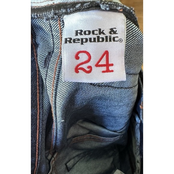Vintage Y2K Rock & Republic Kasandra Jeans Women 24 Bootcut Dark Wash USA Made - Picture 10 of 11